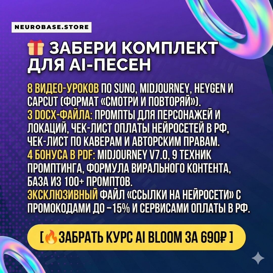 [AI BLOOM] СОЗДАНИЕ AI-ПЕСЕН И ПЕРСОНАЖЕЙ (2026)