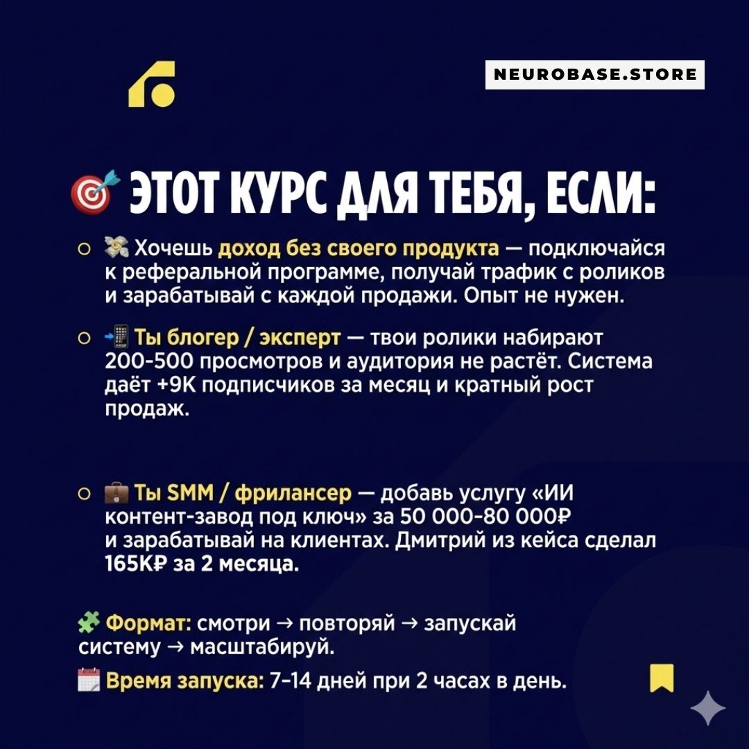 ЗАРАБОТОК НА ИИ КОНТЕНТ-ЗАВОДЕ (2026) ЗАРАБОТОК НА ИИ КОНТЕНТ-ЗАВОДЕ (2026)