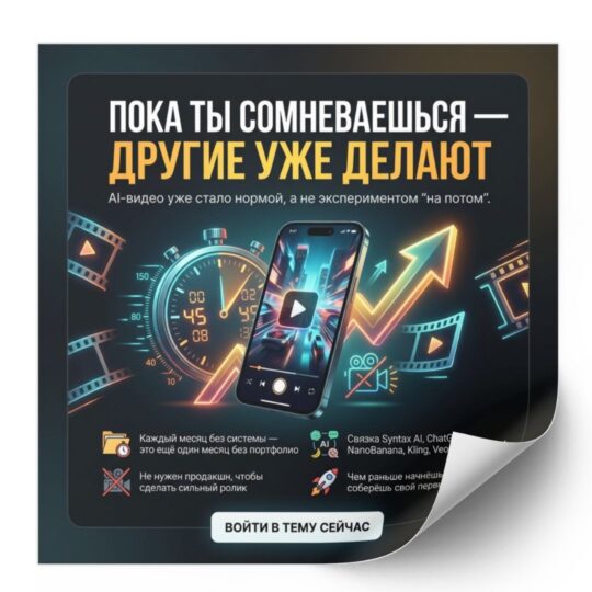 Filmmaker Ai Курс 2026 – Снимай Авторское Кино На Нейросетях Со Смартфона
