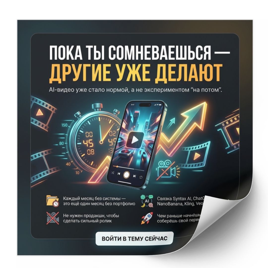 Filmmaker Ai Курс 2026 – Снимай Авторское Кино На Нейросетях Со Смартфона