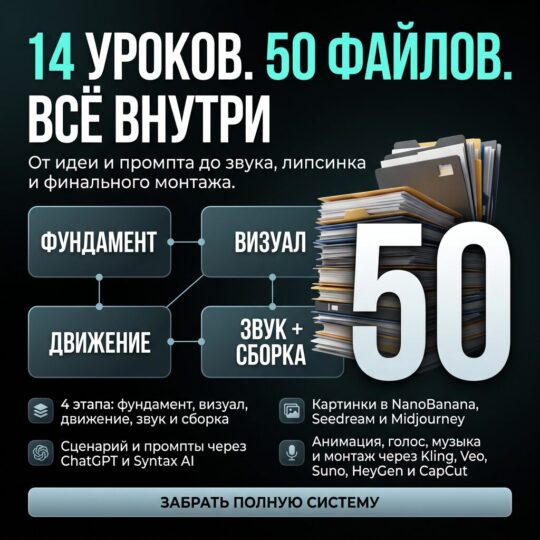 Filmmaker Ai Курс 2026 – Снимай Авторское Кино На Нейросетях Со Смартфона