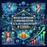 Масштабирование AI инфлюенсеров: сеть из 4 аккаунтов и $3000+