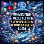 Монетизация AI-видео без лица: 5 моделей дохода от 100 000₽ в месяц в 2026