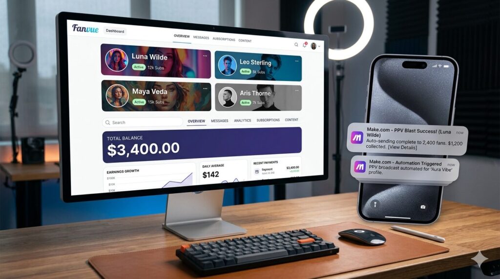 Масштабирование Ai Инфлюенсеров: Сеть Из 4 Аккаунтов И $3000+

