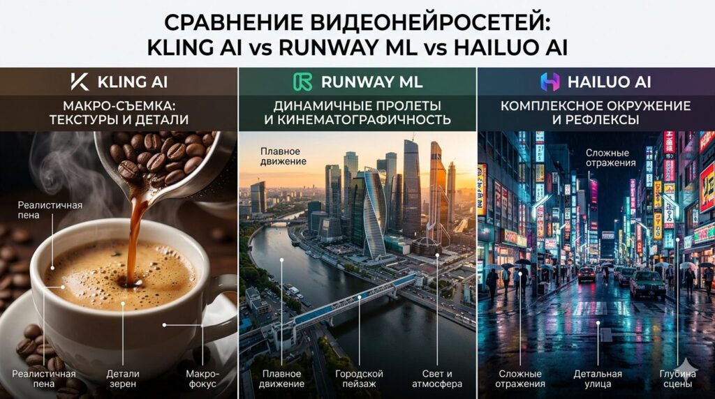 Kling Vs Runway Vs Sora Для B-Roll: Выбор Нейросети В 2026
