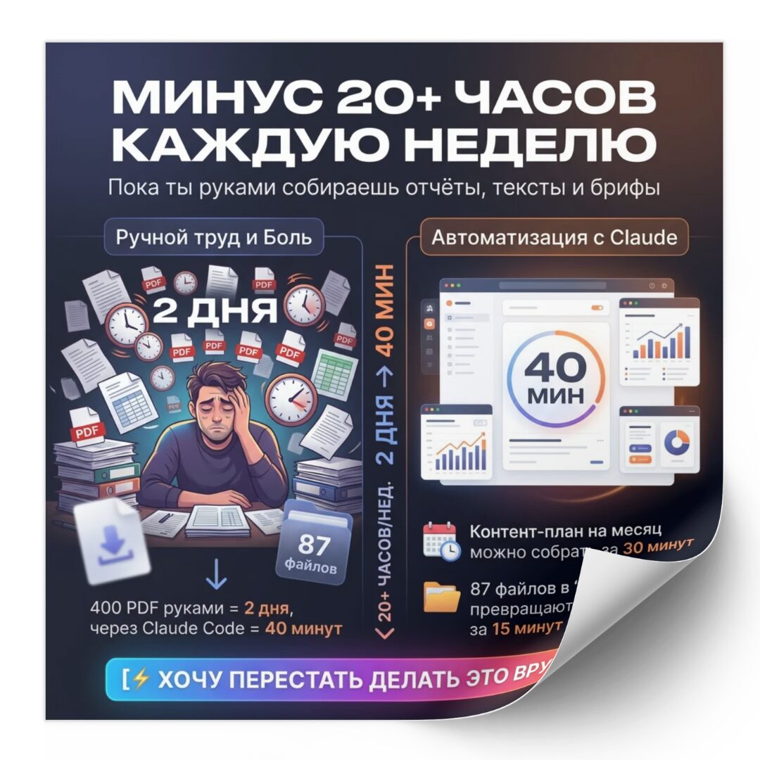 Claude Для Маркетинга - Автоматизация Рутины, Дизайн И Сайты Без Команды 2026
