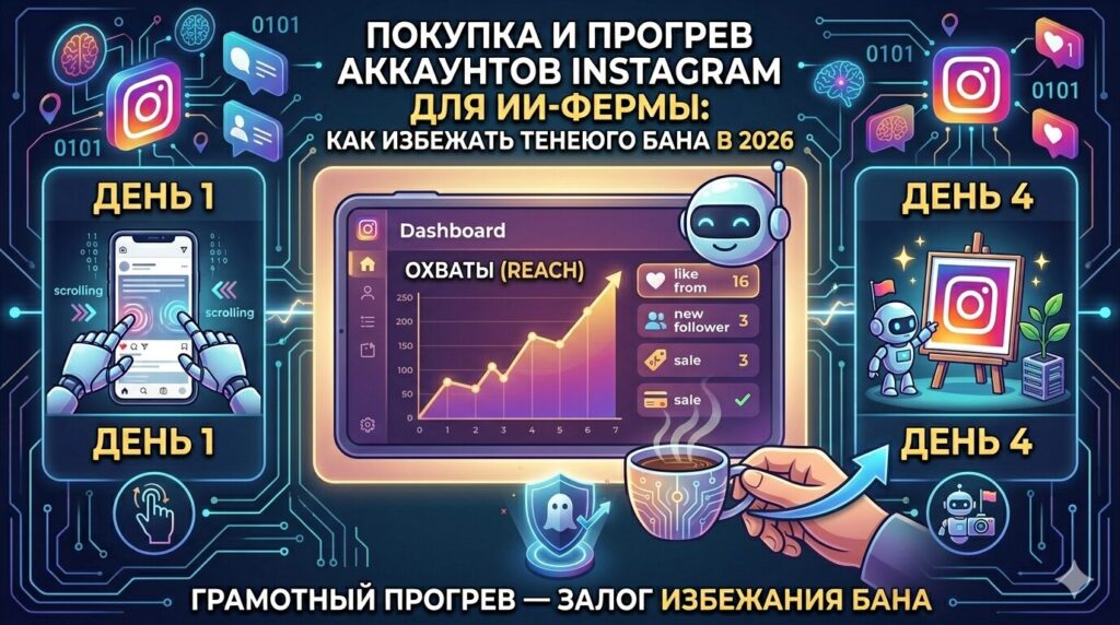 Покупка И Прогрев Аккаунтов Instagram Для Ии-Фермы: Как Избежать Теневого Бана В 2026