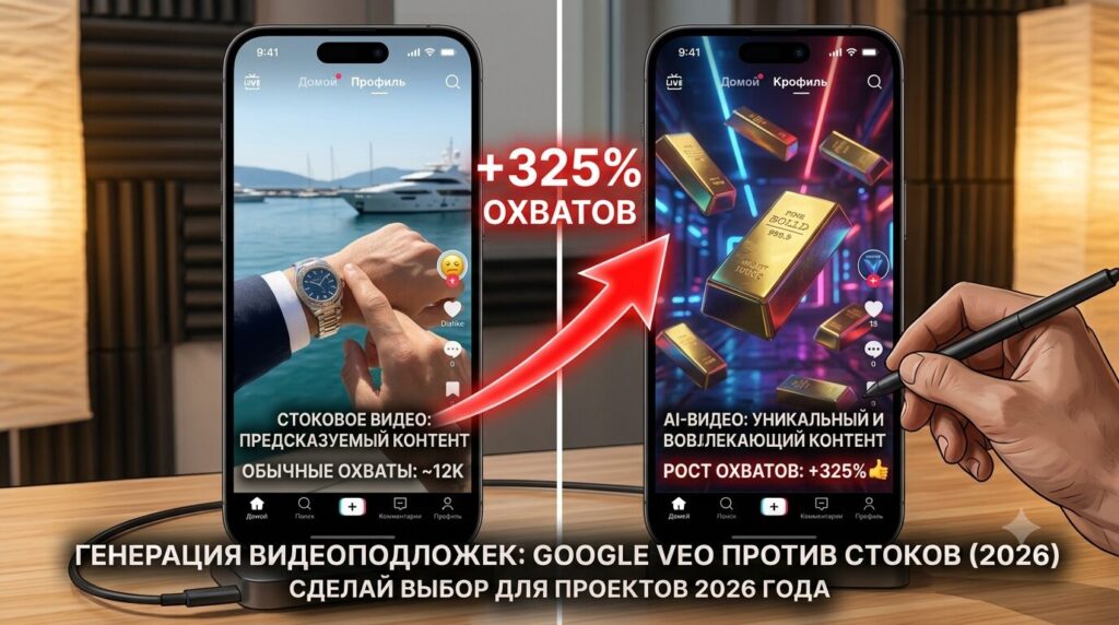 Генерация Видеоподложек Google Veo Против Стоков: Что Выбрать В 2026
