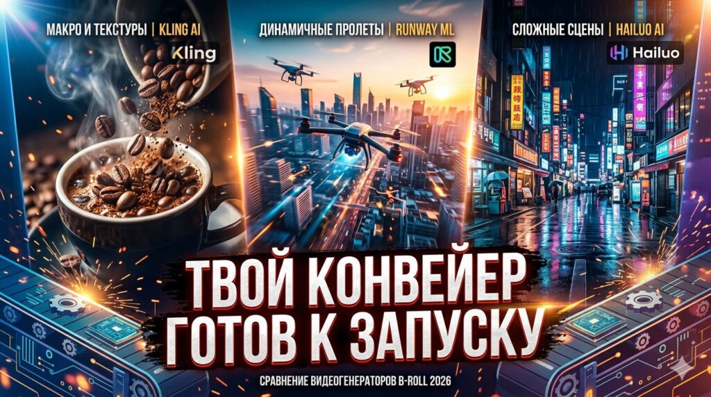 Kling Vs Runway Vs Sora Для B-Roll: Выбор Нейросети В 2026
