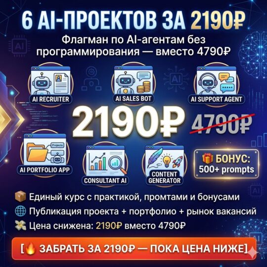 Ai Агенты Без Программирования – Запустите 6 Web-приложений И Соберите Портфолио Для Заработка В 2026