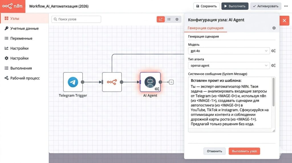 N8N-Агенты Для Автопостинга Видео: Как Настроить Ai-Конвейер Без Кода За 3 Дня (2026)
