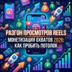 Разгон просмотров Reels монетизация охватов 2026: как пробить потолок
