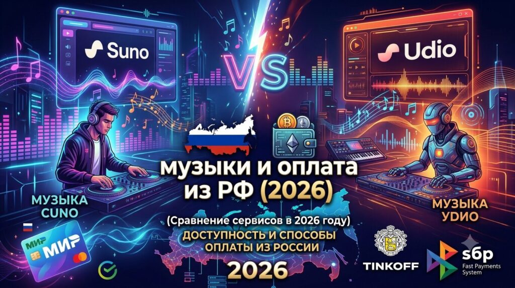 Suno Ai Против Udio: Генерация Музыки И Оплата Из Рф (2026)