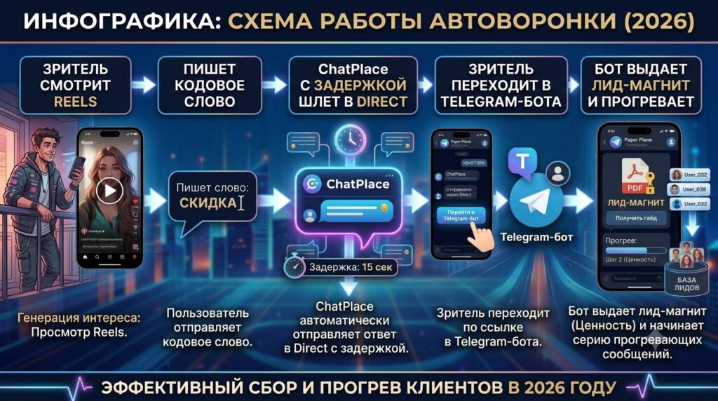 Автоворонка Chatplace Для Reels Настройка: Сбор Лидов В 2026